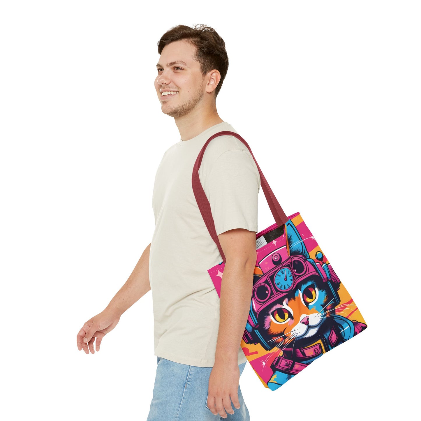 Futuristic Cat Tote Bag