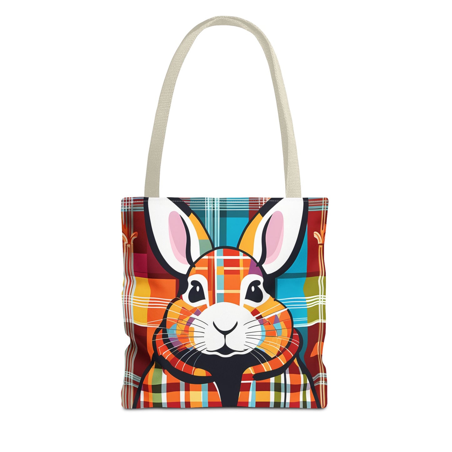 Plaid Bunny Tote Bag