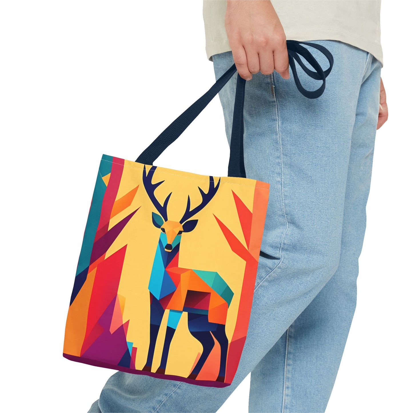 Geometric Deer Tote Bag