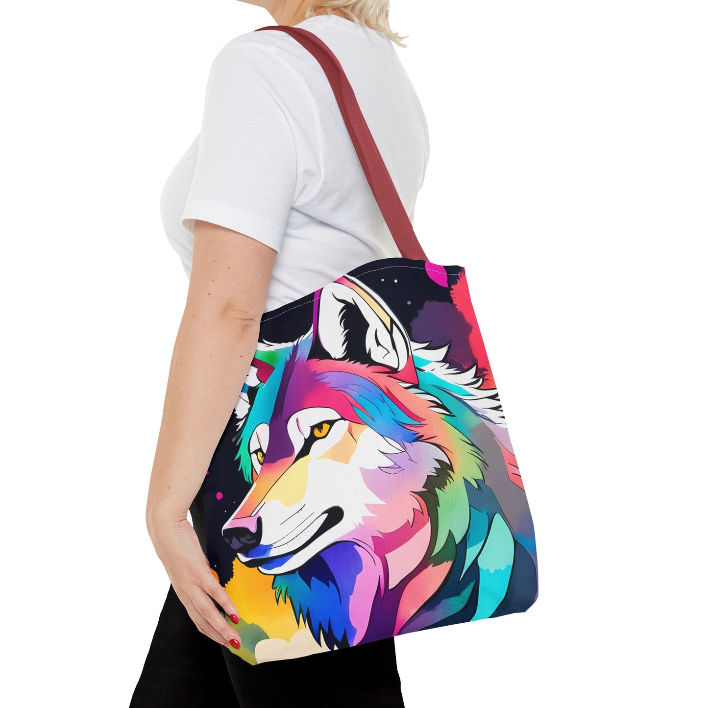Cosmic Wolf Tote Bag